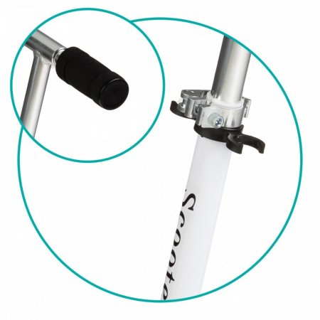 Trotineta copii, QKIDS, FLO Green, Rulmenti ABEC-9, Roti poliuretan 85A, Ghidon T-shape, Platforma anti-derapanta, Defender brake, Aluminiu [2]