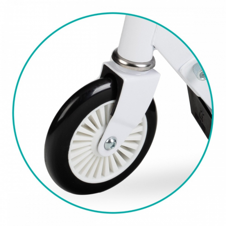 Trotineta copii, QKIDS, FLO Green, Rulmenti ABEC-9, Roti poliuretan 85A, Ghidon T-shape, Platforma anti-derapanta, Defender brake, Aluminiu [1]