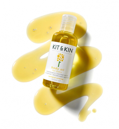 Cosmetice naturale - ULEI NATURAL PENTRU MASAJ BEBELUSI KIT&KIN 100ML