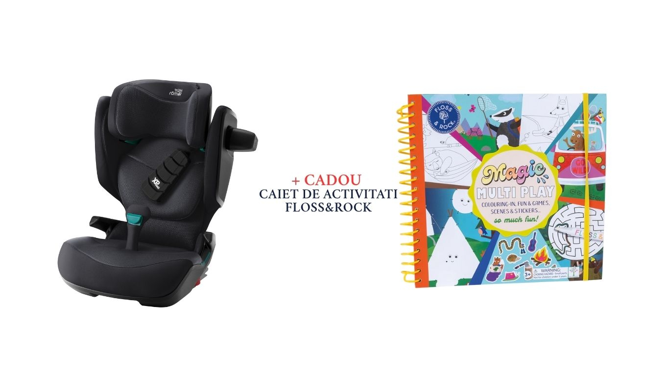 Scaun auto pentru copii Britax Romer, 3,5-12 ani, 100-150 cm, 15-36 kg, KIDFIX PRO Carbon Black
