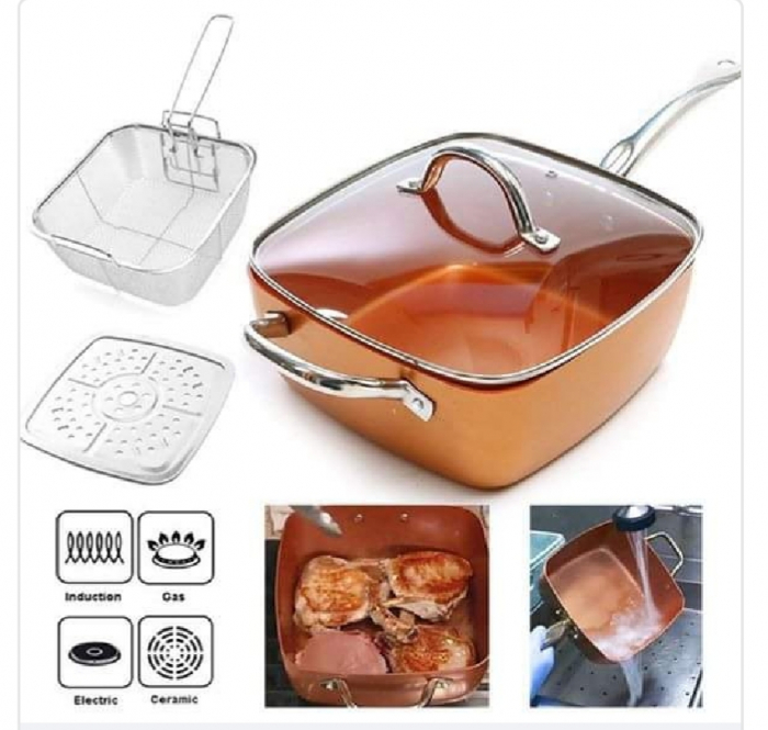 Tigaie Friteuza Multifunctionala Copper Pan [8]