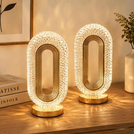Casa - Set 2 x Lampa Cristal, 3 moduri iluminare