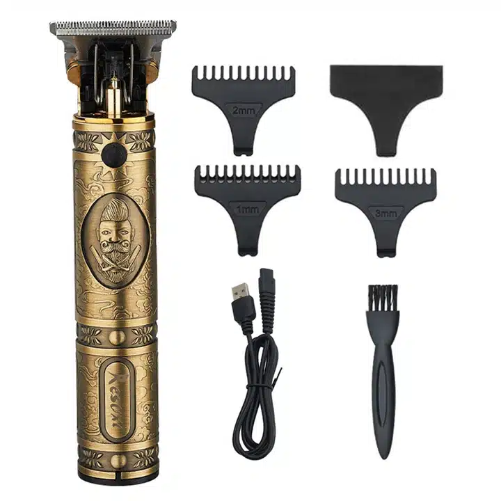 Set x2 Aparat Masina de Tuns, Ras cu precizie pentru Contur fara Fir, Lame din Inox Incarcare USB [1]