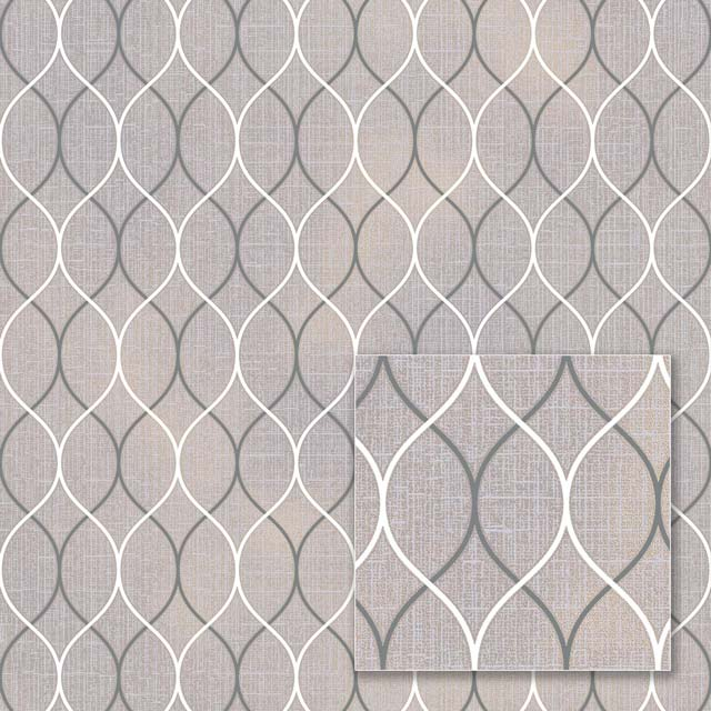 Absolute Insulator mesh Tapet modern gri cu dungi ondulate
