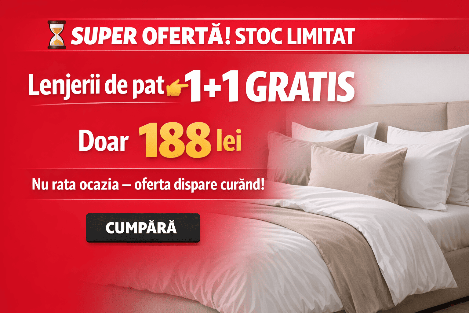 LENJERII DE PAT 1+1 gratis