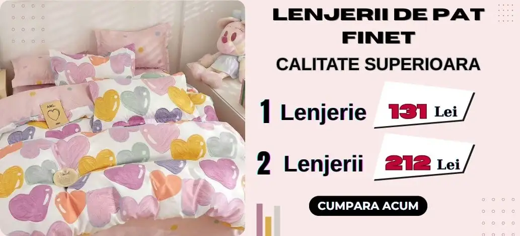 Lenjerii de pat din finet la oferta 1+1