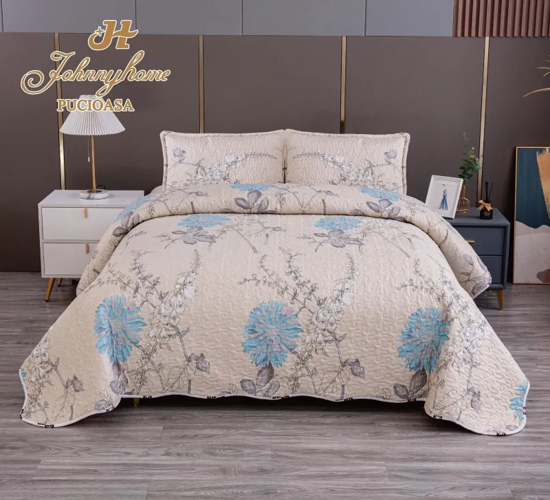 Cuvertura Pat dublu din Bumbac Satinat,3 piese-V3A [1]