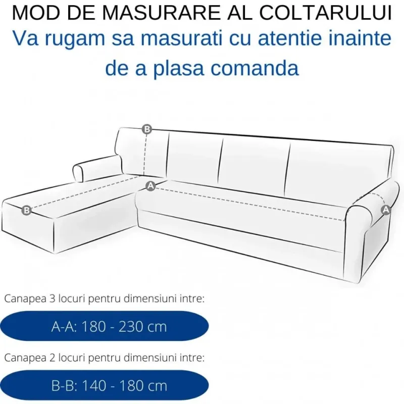Husa Elastica din Catifea pentru Canapea 2 Locuri cu brate-MC11 [2]