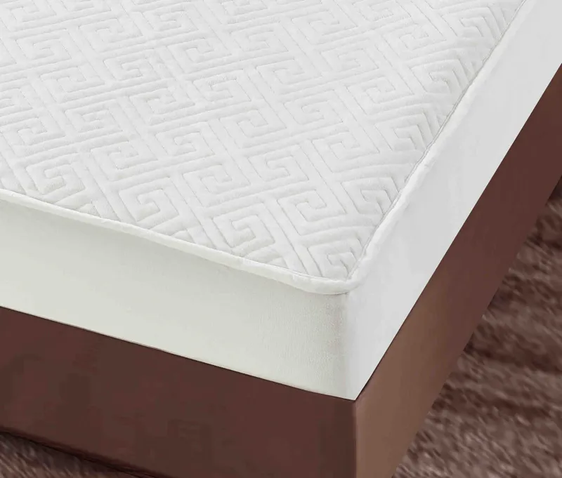Husa tip Topper cu elastic din catifea 160x200,Alb-TJ5 [3]