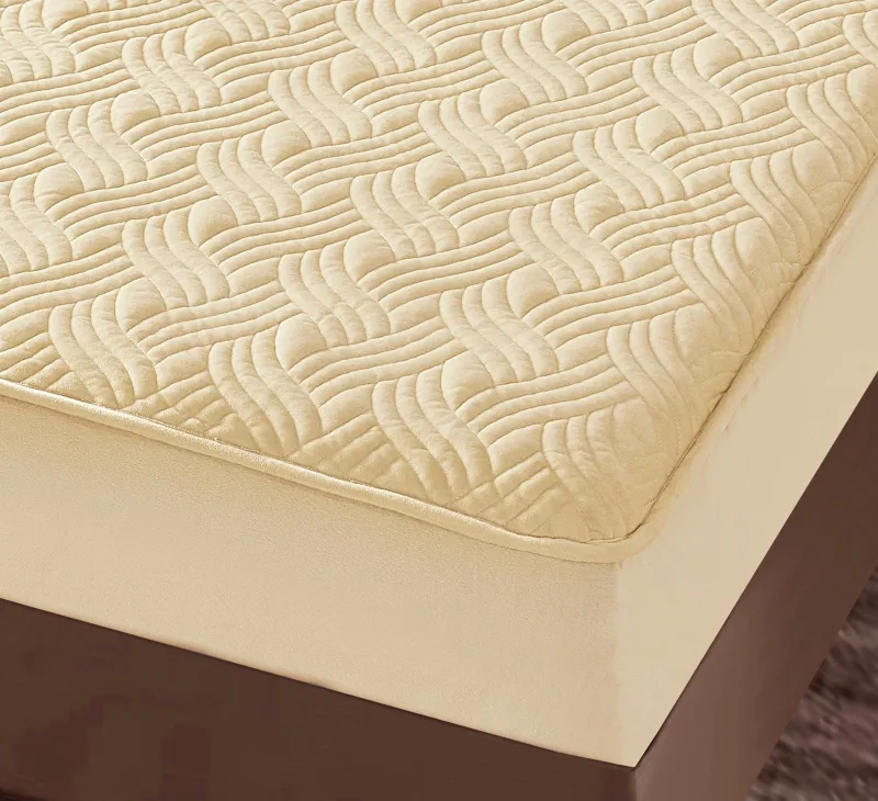 Husa tip Topper cu elastic din catifea 180x200,Crem-TOP12 [2]