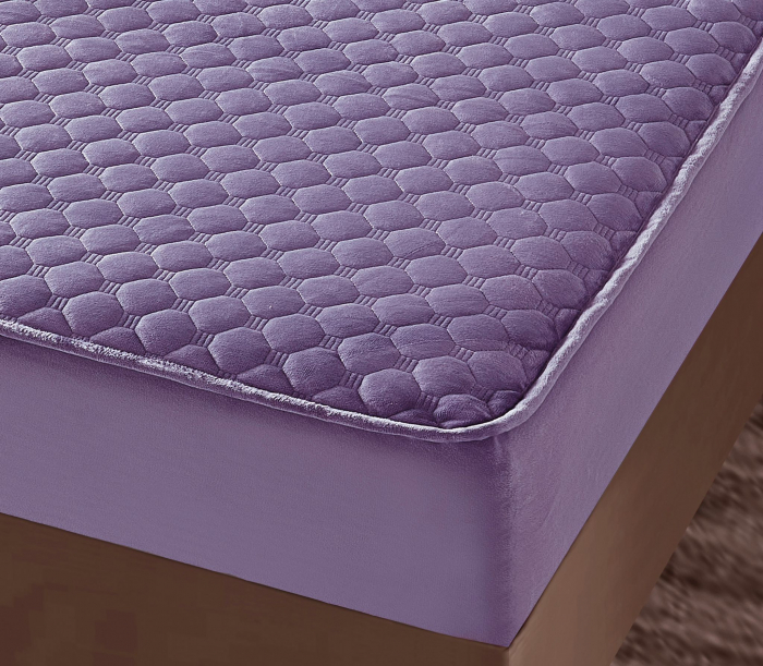 Husa tip Topper cu elastic din catifea 180x200,Mov-TOP2 [2]
