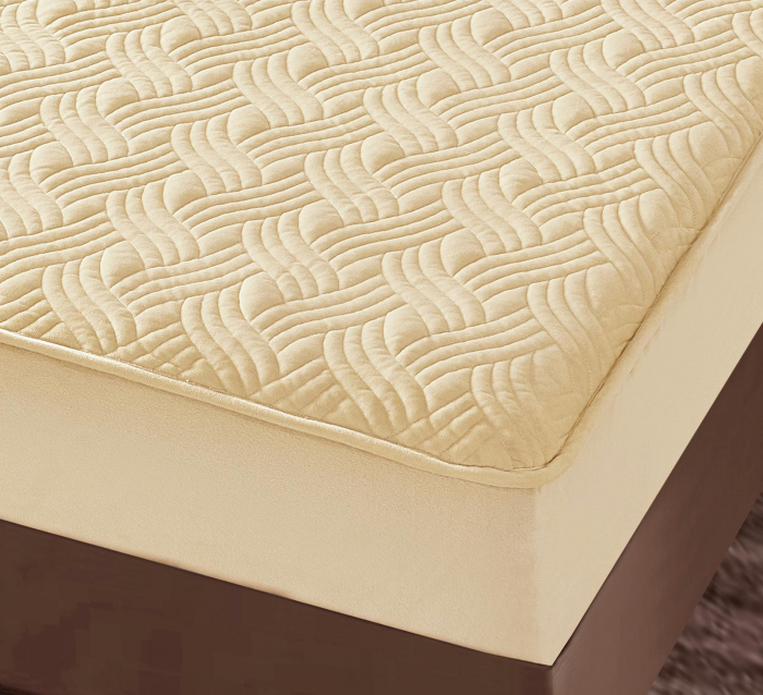 Husa tip Topper cu elastic din catifea 180x200,Crem-TOP12 [2]