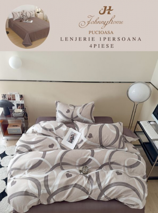 Lenjerie de pat 1 Persoana,4 piese,Finet-P12 [1]