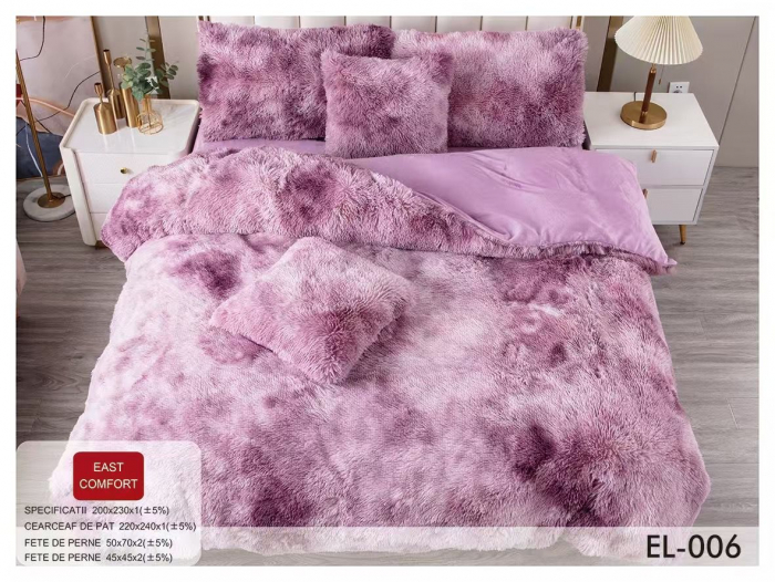 Lenjerie de pat Cocolino 4 piese Fluffy,Super pufoase,Mov degrade-GB11 [1]