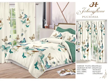 Lenjerie de pat Finet, 6 piese+ 2 Draperii CADOU-FD01 [2]