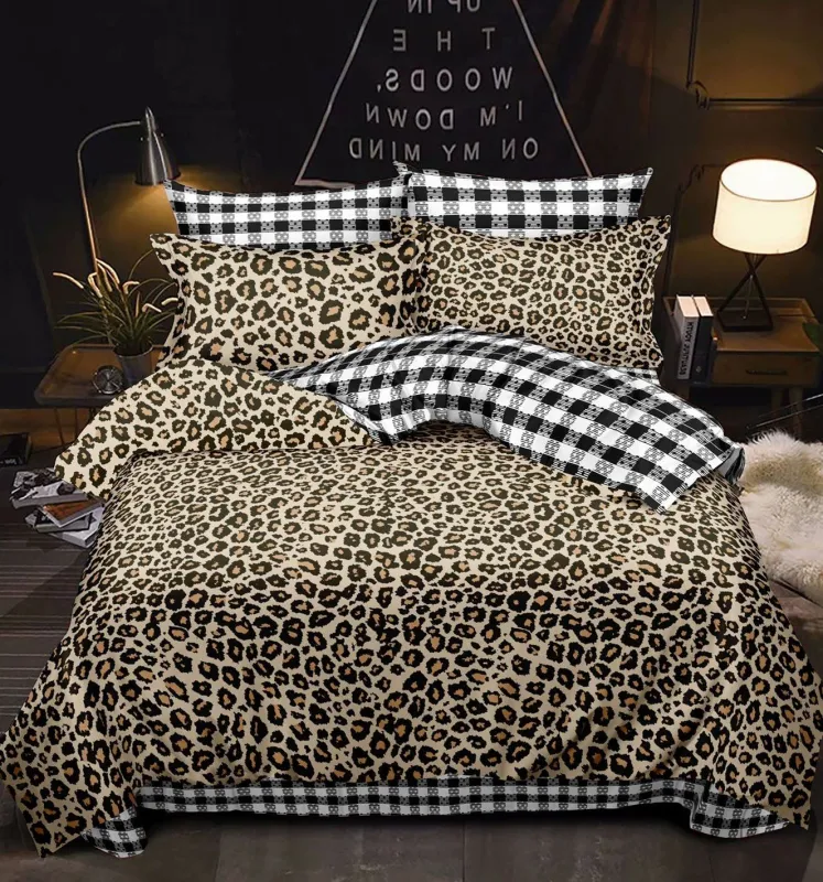 Lenjerie de pat Finet Pucioasa 6 piese,Maro,Animal-print-R467 [1]
