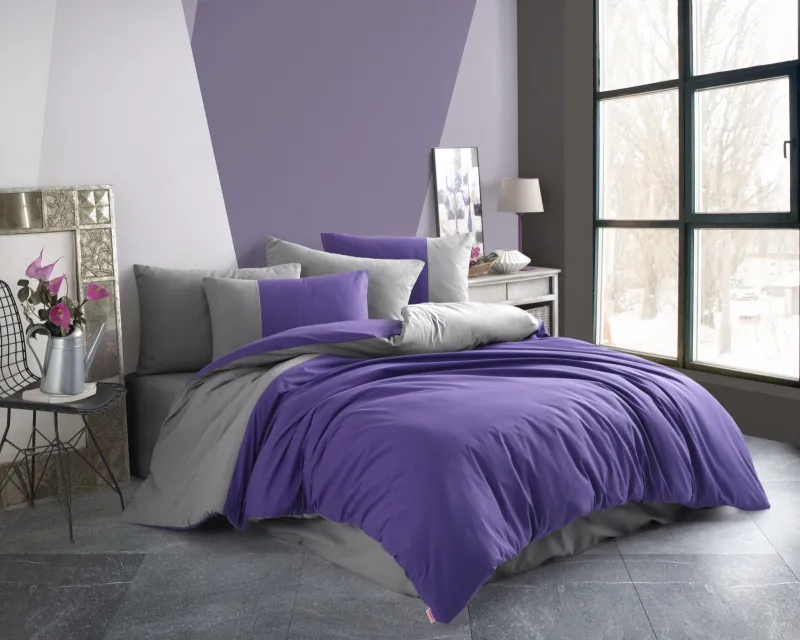 Lenjerie Pat 2 Persoane Hobby Poplin Diamond Uni-Mov-POP67 [1]