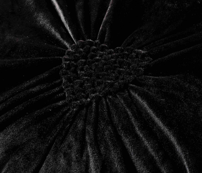 Lenjerii de pat Catifea 4 piese cu inimioare brodate,Super pufoase,Negru-BRJ12 [2]