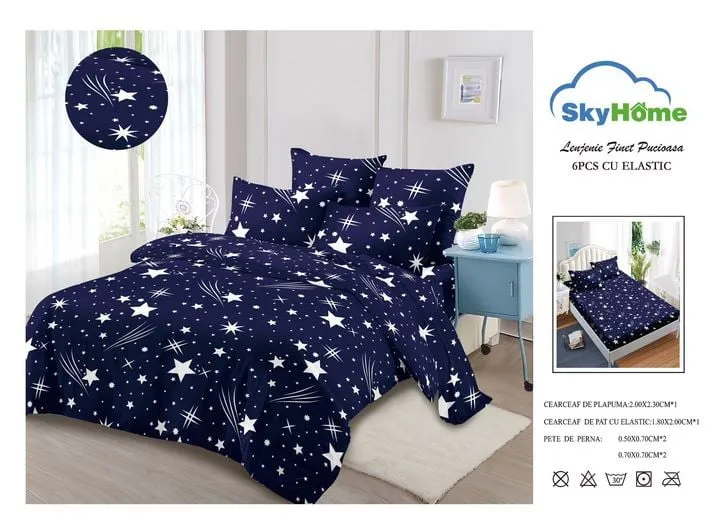 Lenjerii de pat Finet 6 piese cu Elastic-FEL220 [1]