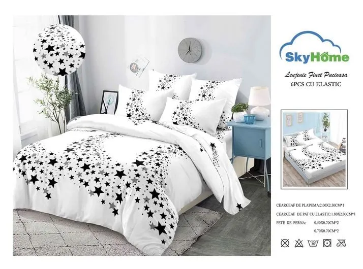 Lenjerii de pat Finet 6 piese cu Elastic-FEL221 [1]