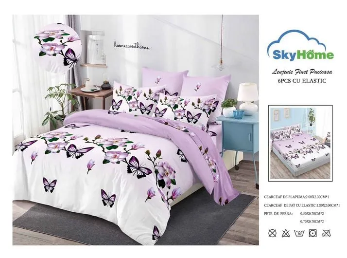 Lenjerii de pat Finet 6 piese cu Elastic-FEL223 [1]