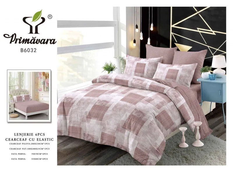 Lenjerii de pat Finet 6 piese cu Elastic-FEL253 [1]