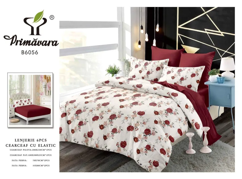 Lenjerii de pat Finet 6 piese cu Elastic-FEL254 [1]