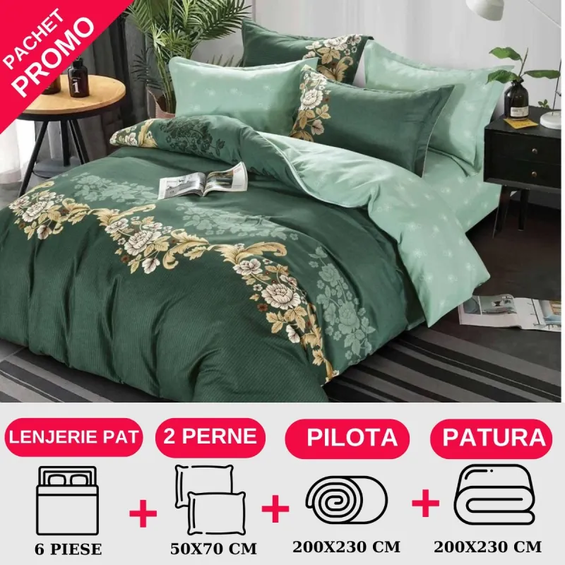 Pachet Promotional Lenjerie de pat finet 6 piese-JO119 [1]