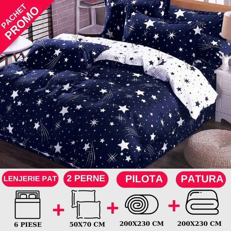 Pachet Promotional Lenjerie de pat finet 6 piese-JO90 [1]