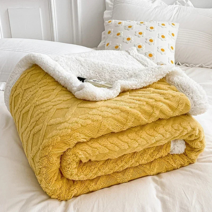 Patura Cocolino Dubla cu Blanita, Uni,Galben-PC3 [2]