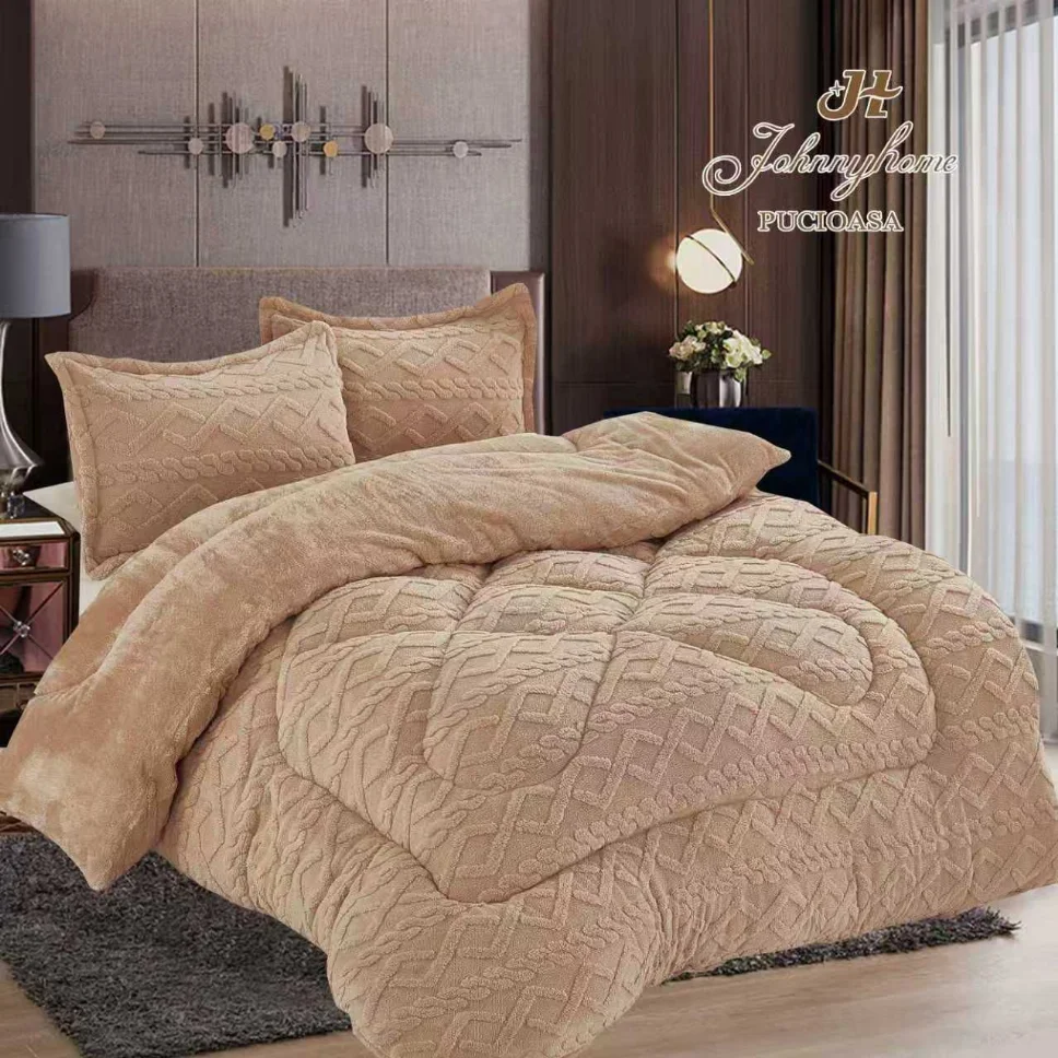 Pilota groasa cocolino cu blanita, bej cu model impletit-RD2 [1]