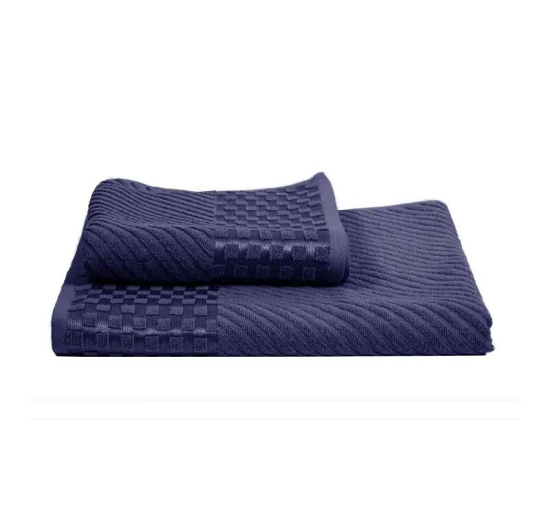 Set 2 Prosoape de Lux din Bumbac 100%, Tesatura Jacquad, Hobby –Bluemarin-AQ5 [1]