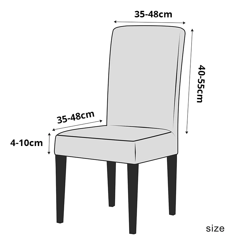 Set 6 huse Lycra cu elastic pentru scaun Negru-HY8 [2]