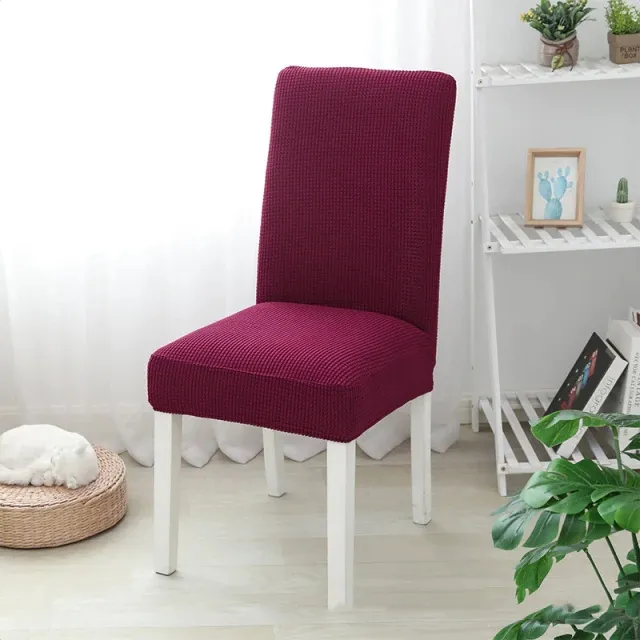 Set 6 huse Lycra cu elastic pentru scaun Visiniu-HY6 [1]