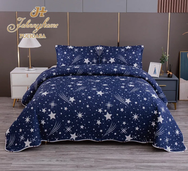 Cuvertura Pat dublu din Bumbac Satinat,3 piese-V22B [5]