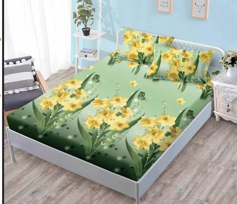 Huse de pat Finet 140x200 - Husa de Pat cu Elastic + 2 Fete  de perna ,140x200 -SY15