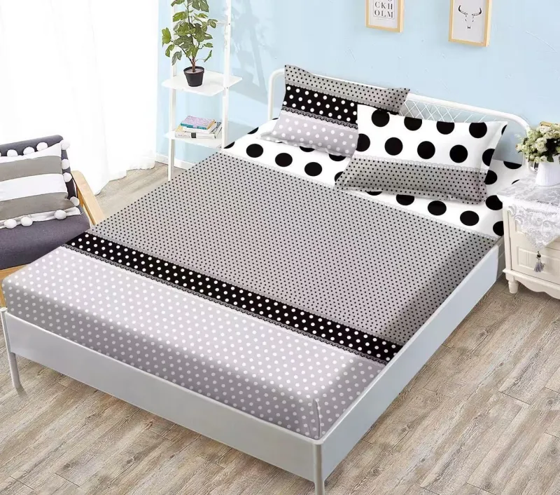 Huse de pat Finet 140x200 - Husa de Pat cu Elastic + 2 Fete  de perna ,140x200 -SY7