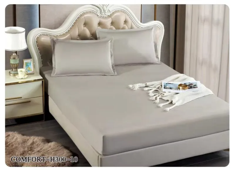 Huse de pat Finet 180x200 cm - Husa de pat cu elastic din Finet 180x200,cu 2 fete de perna,Gri-H310