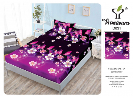 HUSE DE PAT - Husa de pat din Finet cu Elastic 160x200 cm-W21