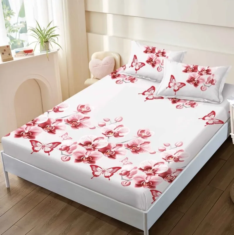 Huse de pat Finet 160x200 cm - Husa de pat din Finet cu Elastic 160x200 cm-W44