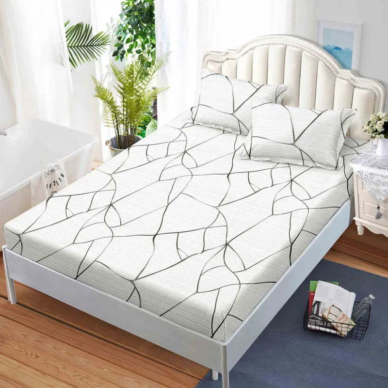 Huse de pat Finet 160x200 cm - Husa de pat din Finet cu Elastic 160x200 cm-W54