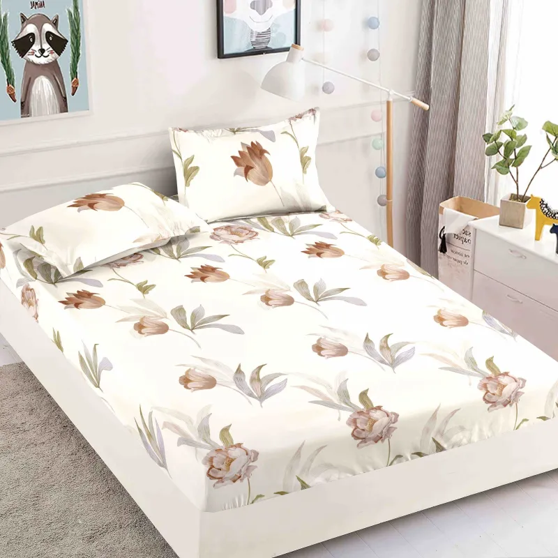 HUSE DE PAT - Husa de pat din Finet cu elastic+ 2 fete  de perna 180x200 -H27
