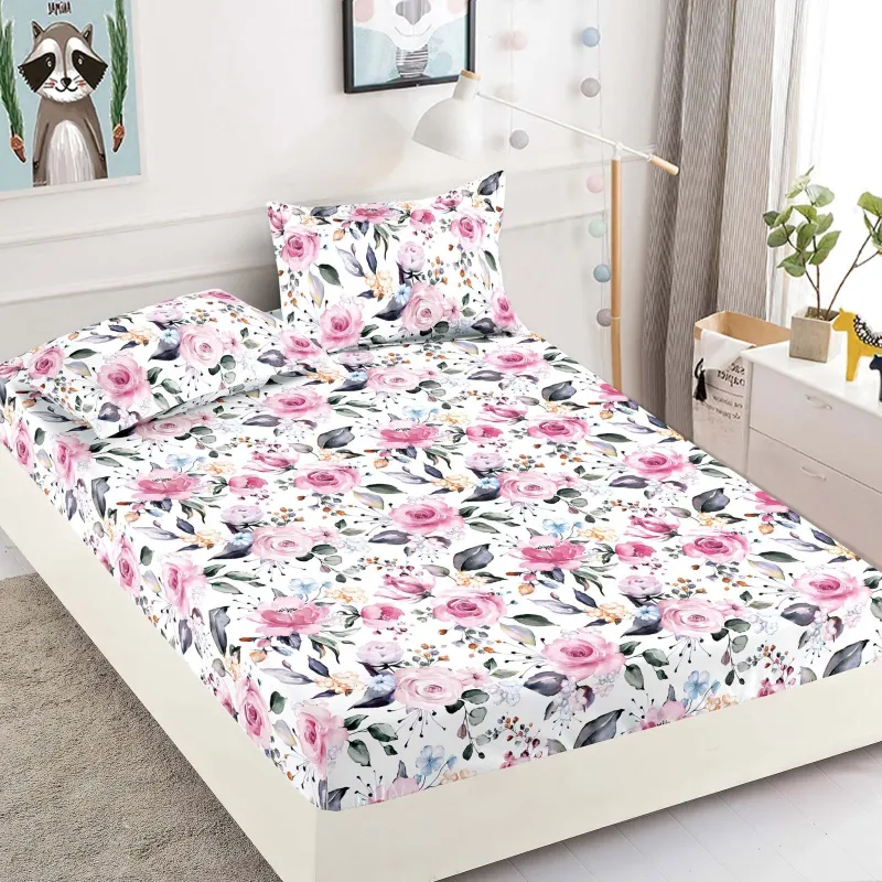 Huse de pat Finet 180x200 cm - Husa de pat din Finet cu elastic+ 2 fete  de perna 180x200 -H42