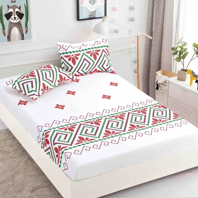 Huse de pat Finet 180x200 cm - Husa de pat din Finet cu elastic+ 2 fete  de perna 180x200 -HF24