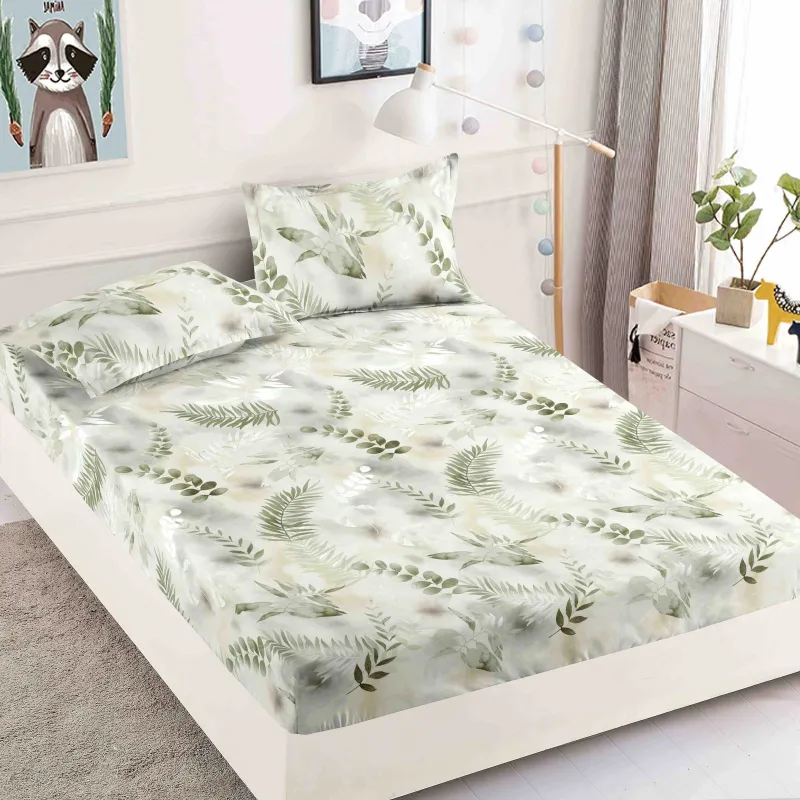 Huse de pat Finet 180x200 cm - Husa de pat din Finet cu elastic+ 2 fete  de perna 180x200 -HF34