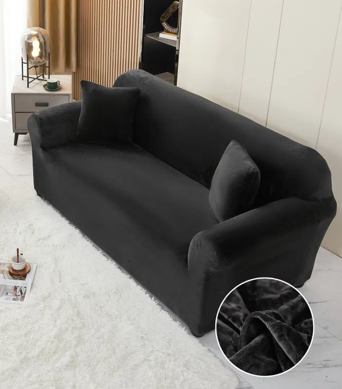 Huse de Canapea 2 Locuri - Husa Elastica din Catifea pentru Canapea 2 Locuri cu brate-MC10