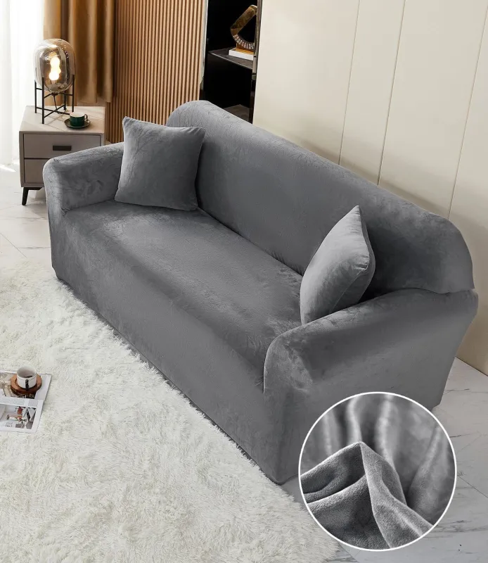 Huse de Canapea 2 Locuri - Husa Elastica din Catifea pentru Canapea 2 Locuri cu brate-MC8