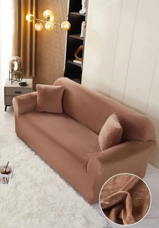 Huse de Canapea 3 Locuri - Husa Elastica din Catifea pentru Canapea 3 Locuri cu brate-JOC9