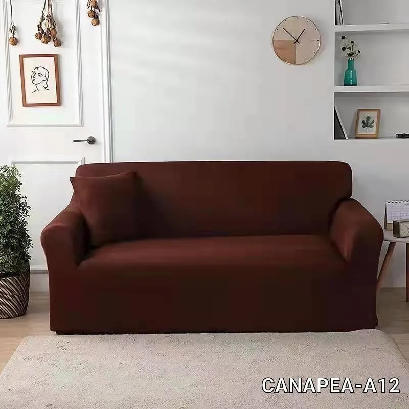 Husa Elastica pentru Canapea 3 Locuri,Maro intens-HUS6 [0]