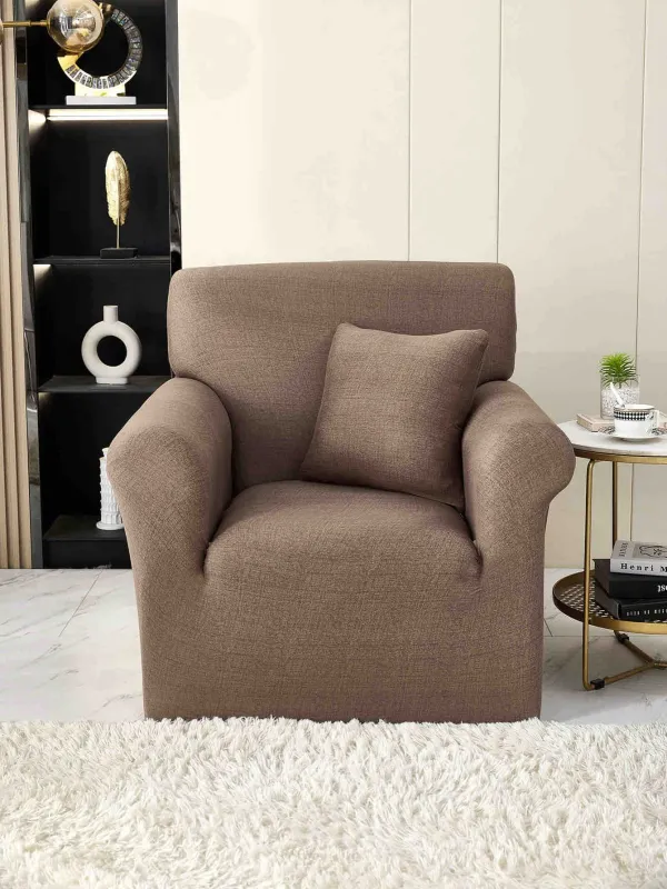 Huse de Fotolii - Husa Elastica pentru Fotoliu cu brate,Maro-S05